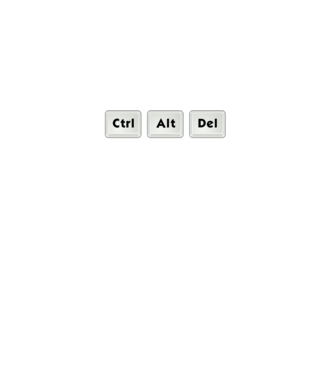 Control Alt Del minta fekete pólón