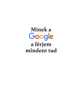 Google férj minta fehér pólón