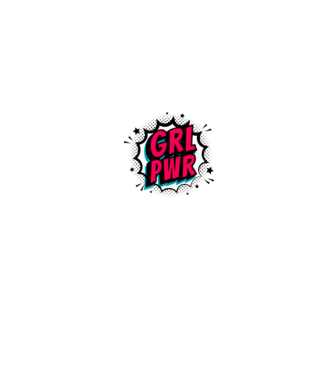 Grl pwr - girl power minta fehér pólón