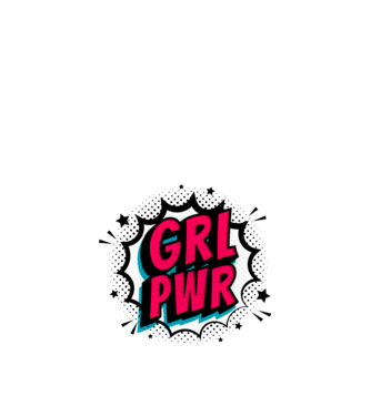 Grl pwr - girl power minta fehér pólón