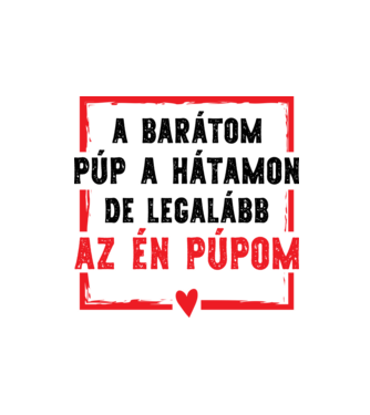 A barátom púp a hátamon minta homokszín pólón