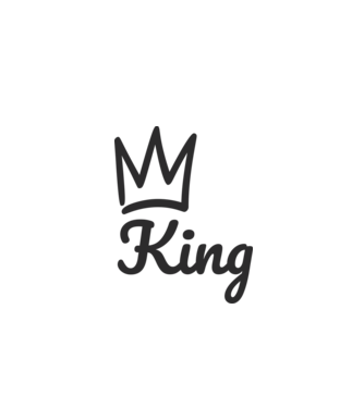 King páros minta minta fehér pólón