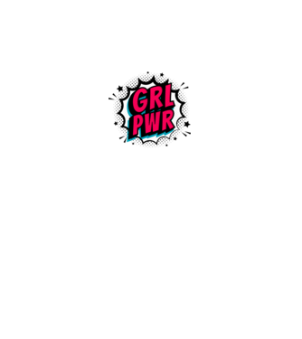 Grl pwr - girl power minta fehér pólón