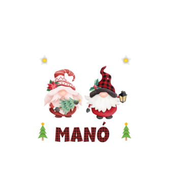 Apa manó minta fehér pólón