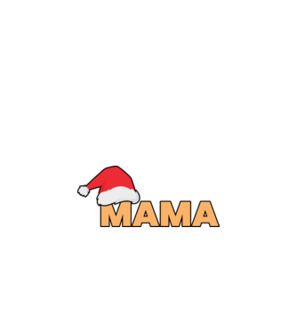 Mama mikulás minta fehér pólón