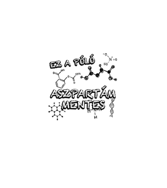 Ez a póló aszpartám mentes minta fehér pólón