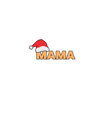 Mama mikulás minta fehér pólón