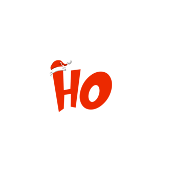 Ho boldog karácsonyt minta fekete pólón