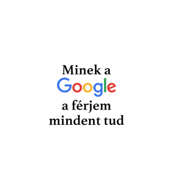 Google férj minta fehér pólón