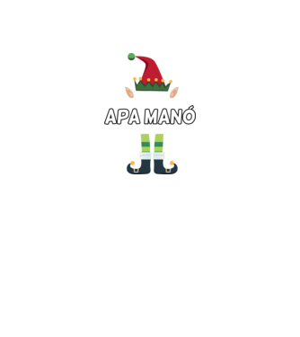 Apa manó minta fehér pólón