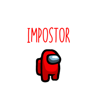 Impostor minta fehér pólón