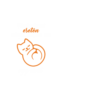 Vészhelyzet esetén kérlek helyezz ide egy cicát minta fehér pólón