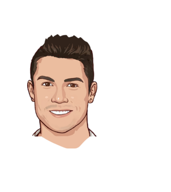 Cristiano Ronaldo minta világoskék pólón