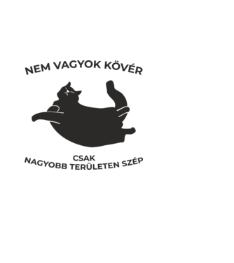 Nem vagyok kövér minta fekete pólón
