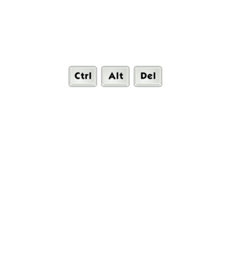 Control Alt Del minta fekete pólón