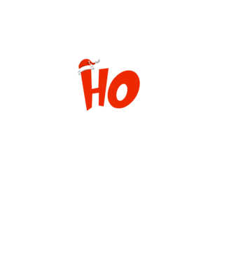 Ho boldog karácsonyt minta fekete pólón