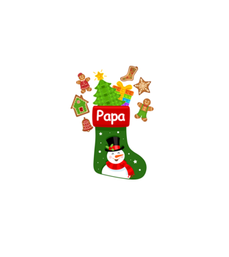 Papa zokni minta fehér pólón