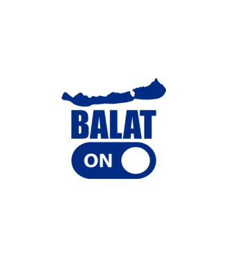 Balat-ON Balaton kék póló minta fehér pólón