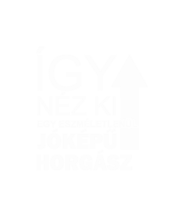 Így néz ki egy eszméletlenül jóképű horgász minta fehér pólón
