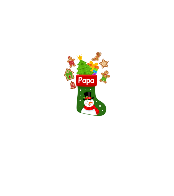Papa zokni minta fehér/piros pólón