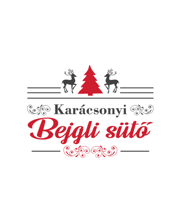 Karácsonyi bejgli sütő minta fehér pólón