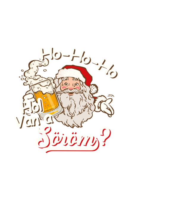 Ho ho hol van a söröm minta fekete pólón