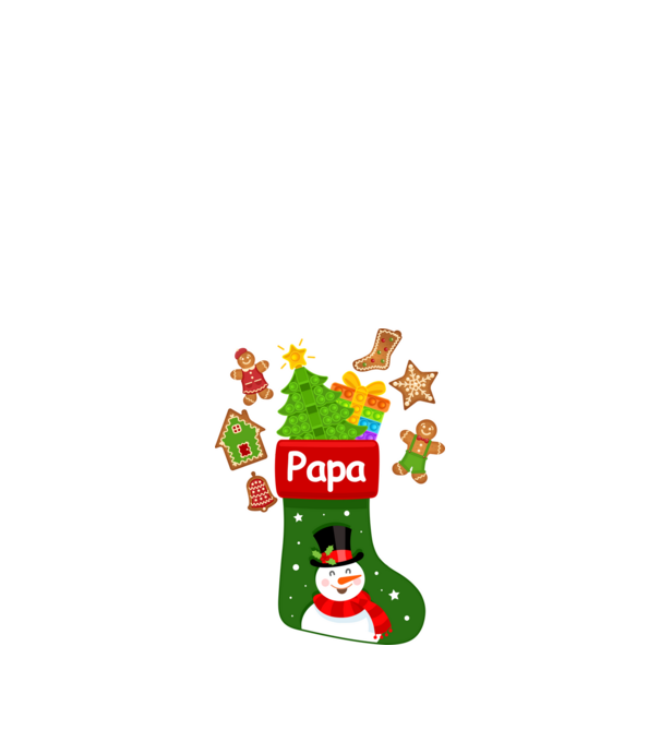 Papa zokni minta fehér pólón