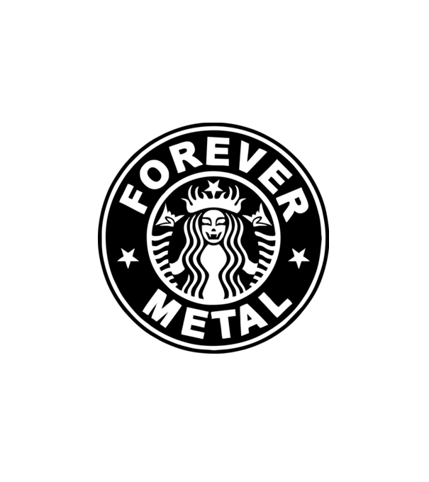 Forever metal minta fehér pólón
