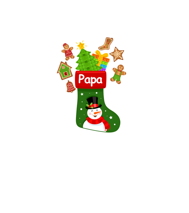 Papa zokni minta fehér pólón