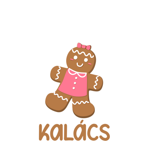 Kalács mézeskalács páros póló minta fehér pólón