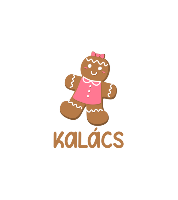 Kalács mézeskalács páros póló minta fehér pólón
