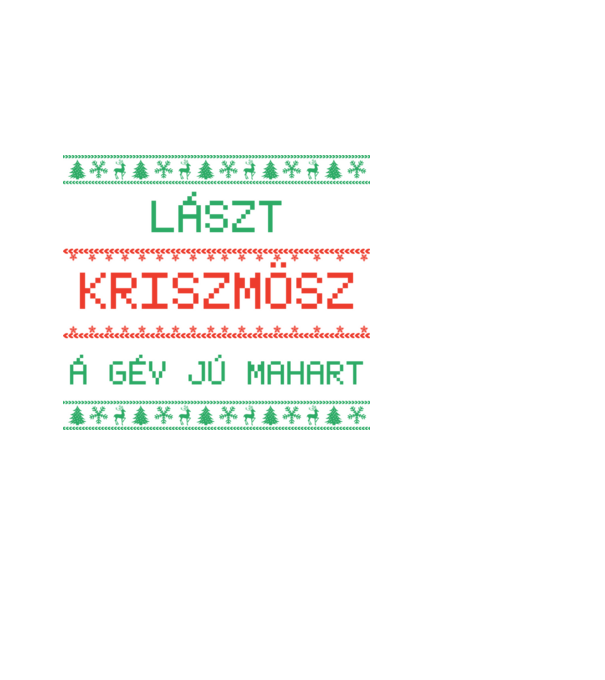 Lászt kriszmösz karácsonyi póló minta fekete pólón