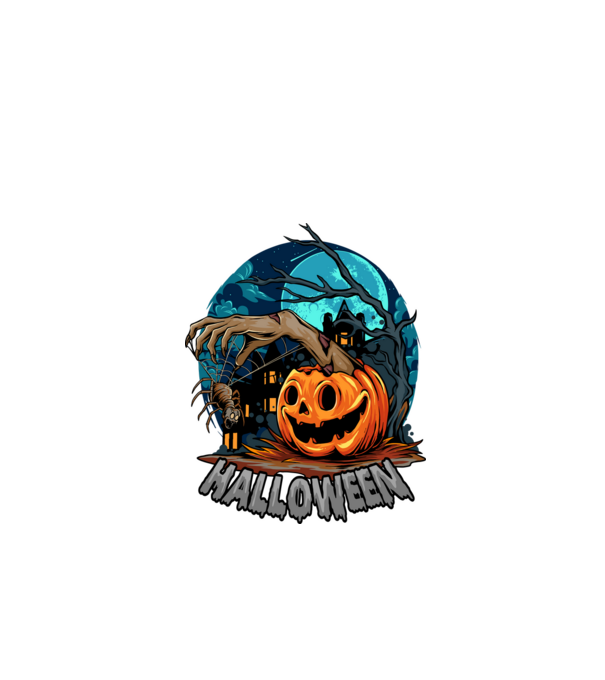 Halloween tökös rémisztő minta minta fekete pólón