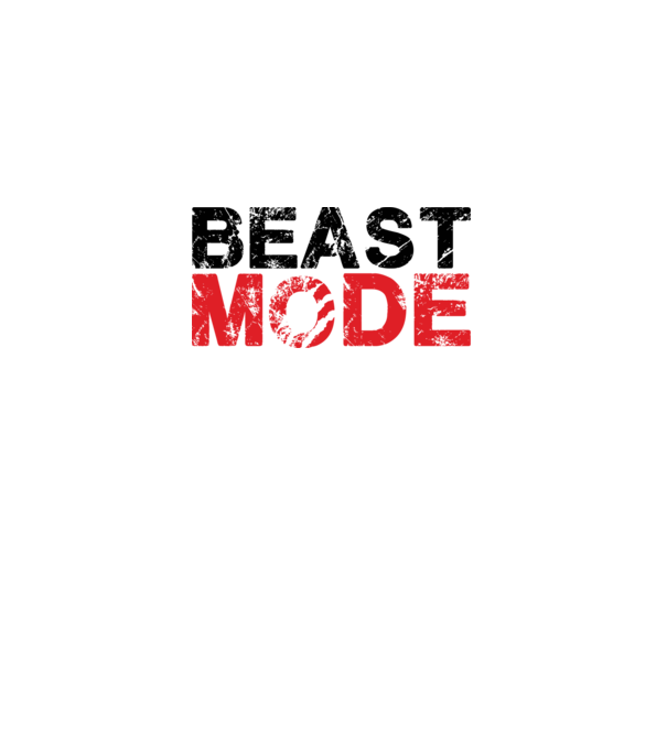 Beast Mode minta fehér pólón