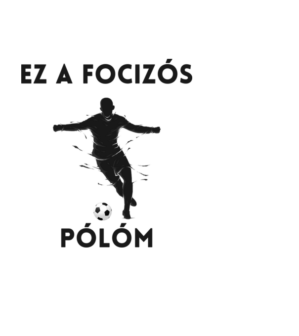 Ez a focizós pólóm minta fekete pólón