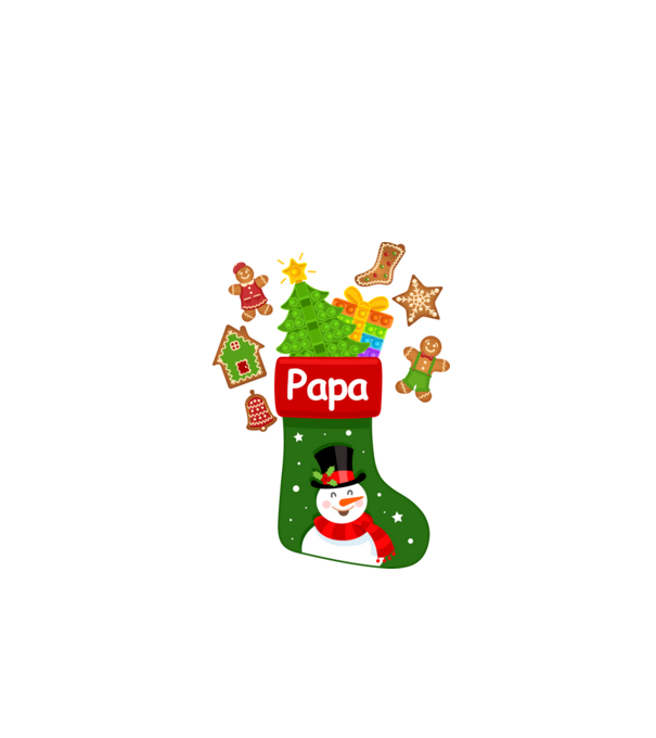 Papa zokni minta fehér pólón