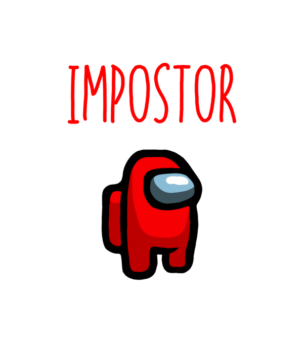 Impostor minta fehér pólón