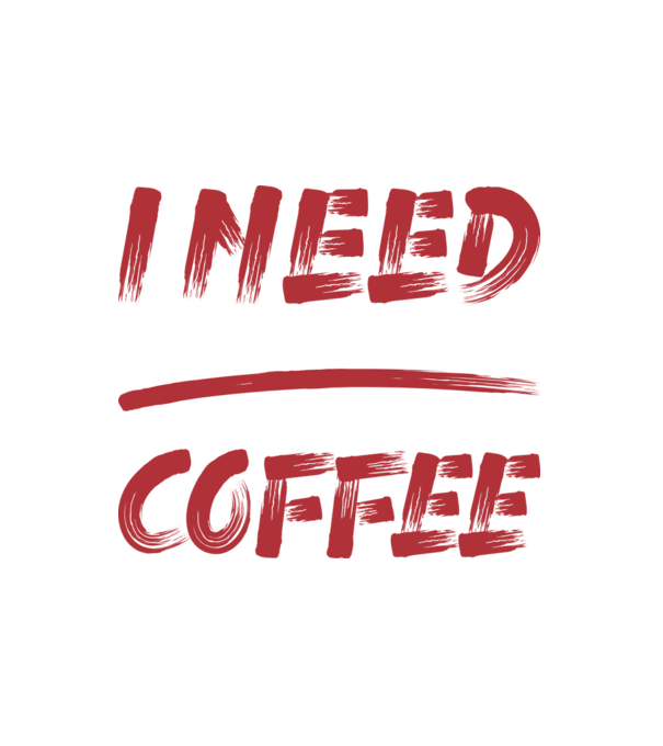 I need coffee minta fehér pólón