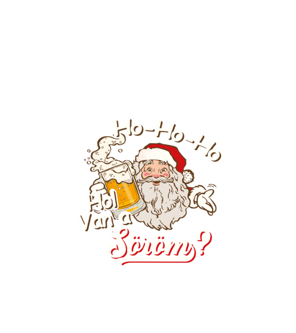 Ho ho hol van a söröm minta fekete pólón