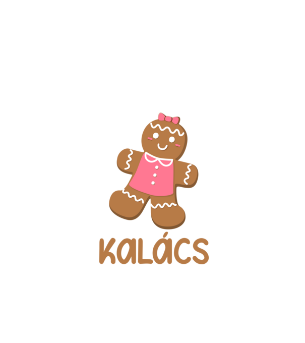 Kalács mézeskalács páros póló minta fehér pólón