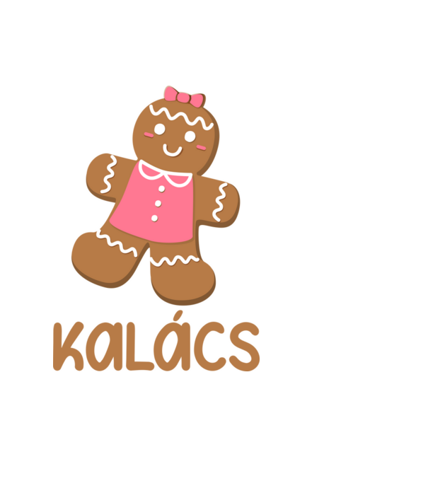 Kalács mézeskalács páros póló minta világoskék pólón