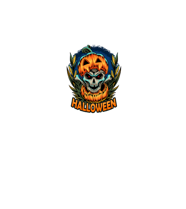 Halloween tök koponya minta sötétkék pólón