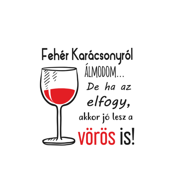 Fehér karácsony minta fehér pólón