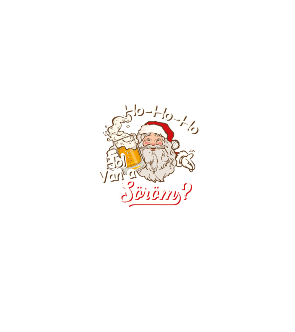 Ho ho hol van a söröm minta fekete pólón