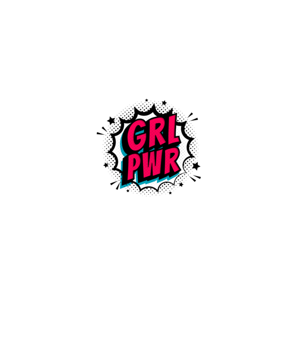 Grl pwr - girl power minta szürke pólón