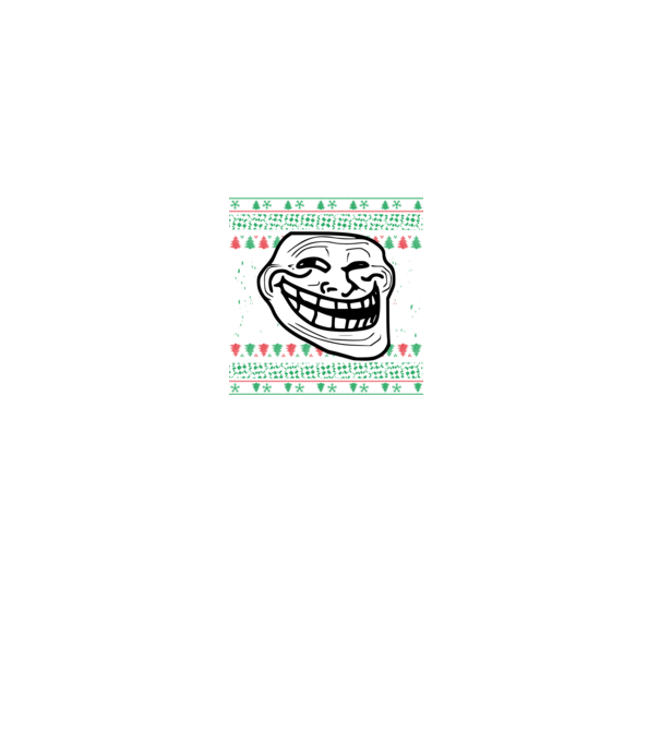 Troll Face karácsony minta fekete pólón