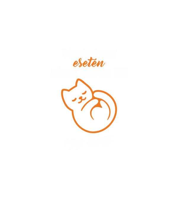 Vészhelyzet esetén kérlek helyezz ide egy cicát minta fehér pólón