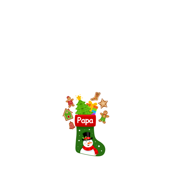 Papa zokni minta fehér pólón