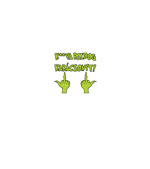 K**va boldog karácsonyt Grinch minta fehér/piros pólón