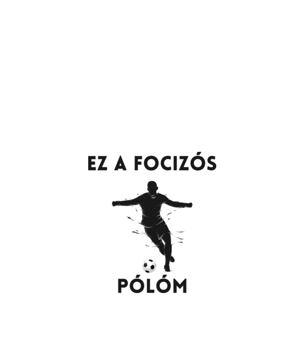 Ez a focizós pólóm minta fehér pólón